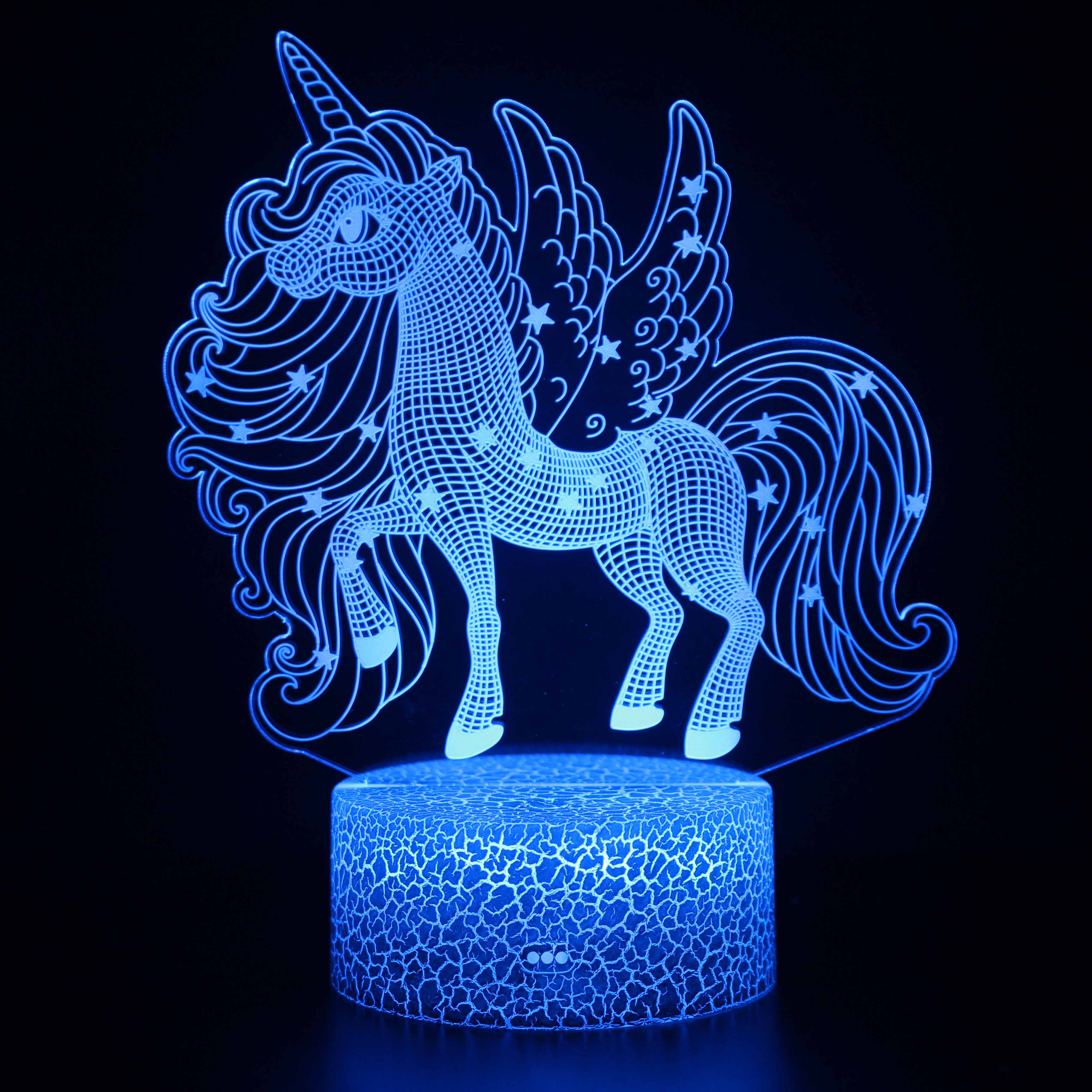 KL-YD Unicorn Decoration Promotion Gift 3D Night Light Touch