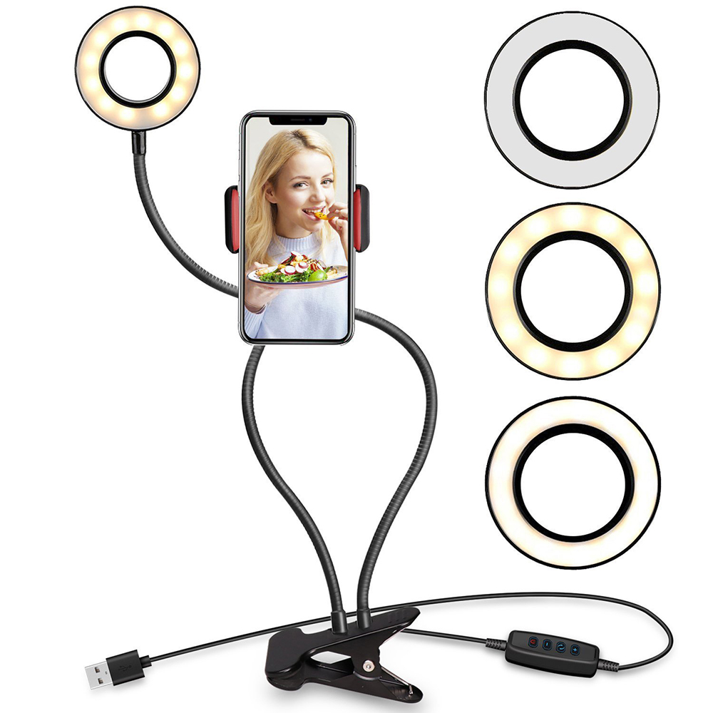KL-BX-01 2 in 1 Clip on Selfie Ring Light with Cell Phone Ho