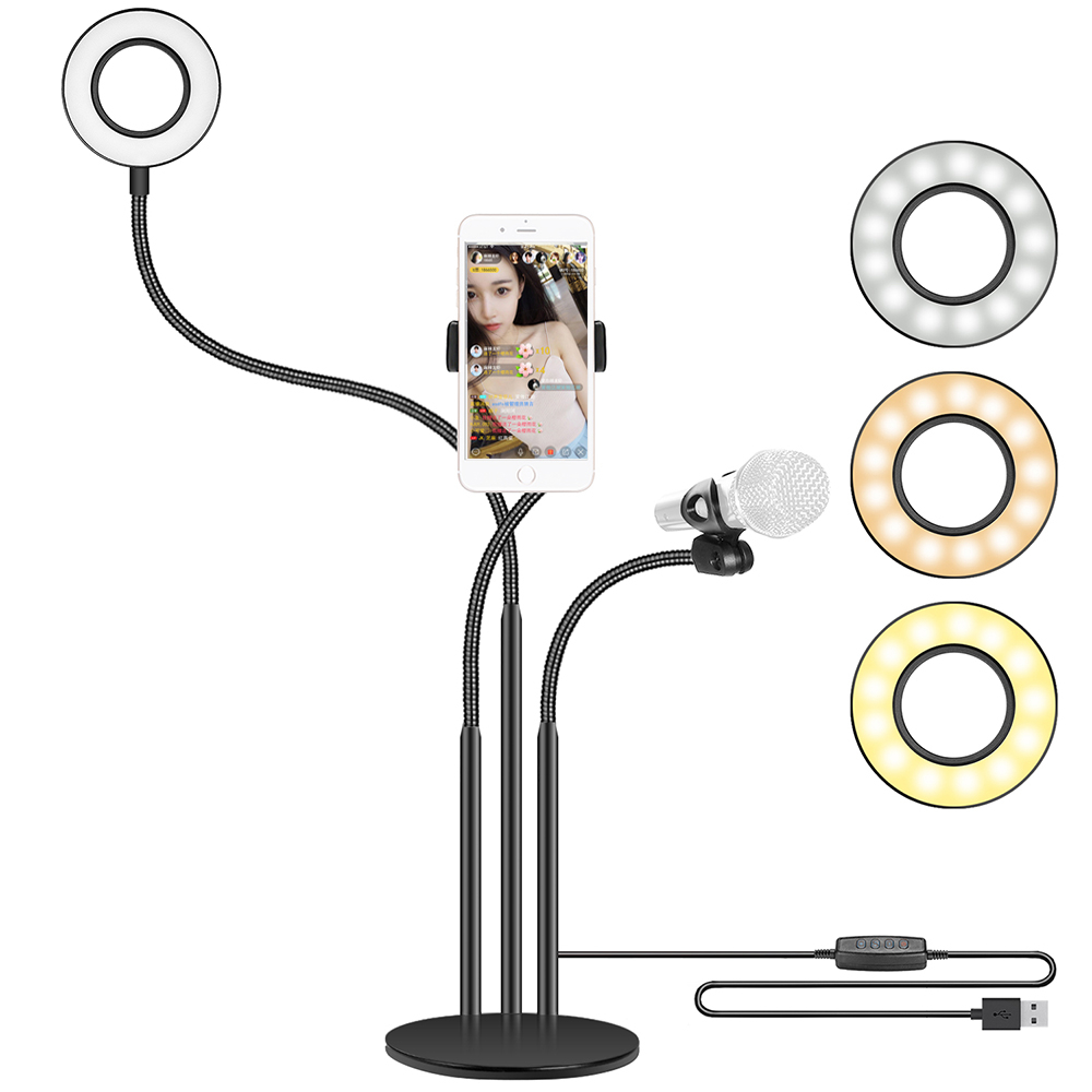 KL-BX-03 3-in-1 Live Broadcast LED Selfie Ring Light with Ce