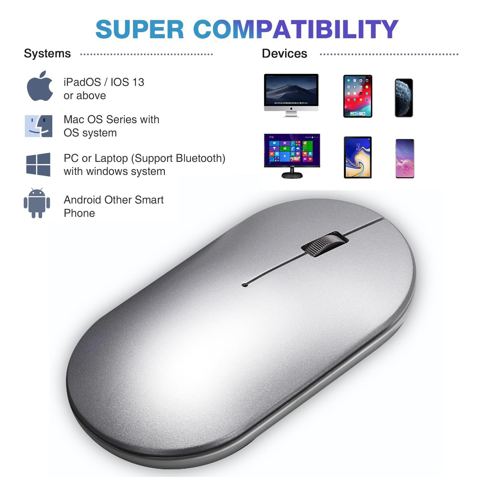 M506 2.4G Slim Wireless Mouse Wireless Bluetooth Silent Mous