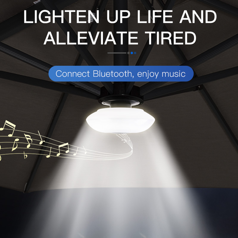 NEW STYLE Patio Umbrella Light with Bluetooth Speaker Cordle